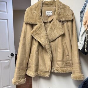 Women's Tan faux fur/faux suede Jacket
